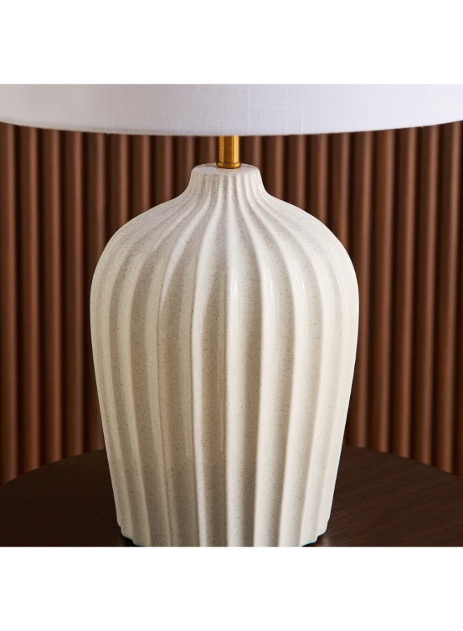 Home Box Ceramic Table Lamp with Linen Shade for Home Decor - Image 3